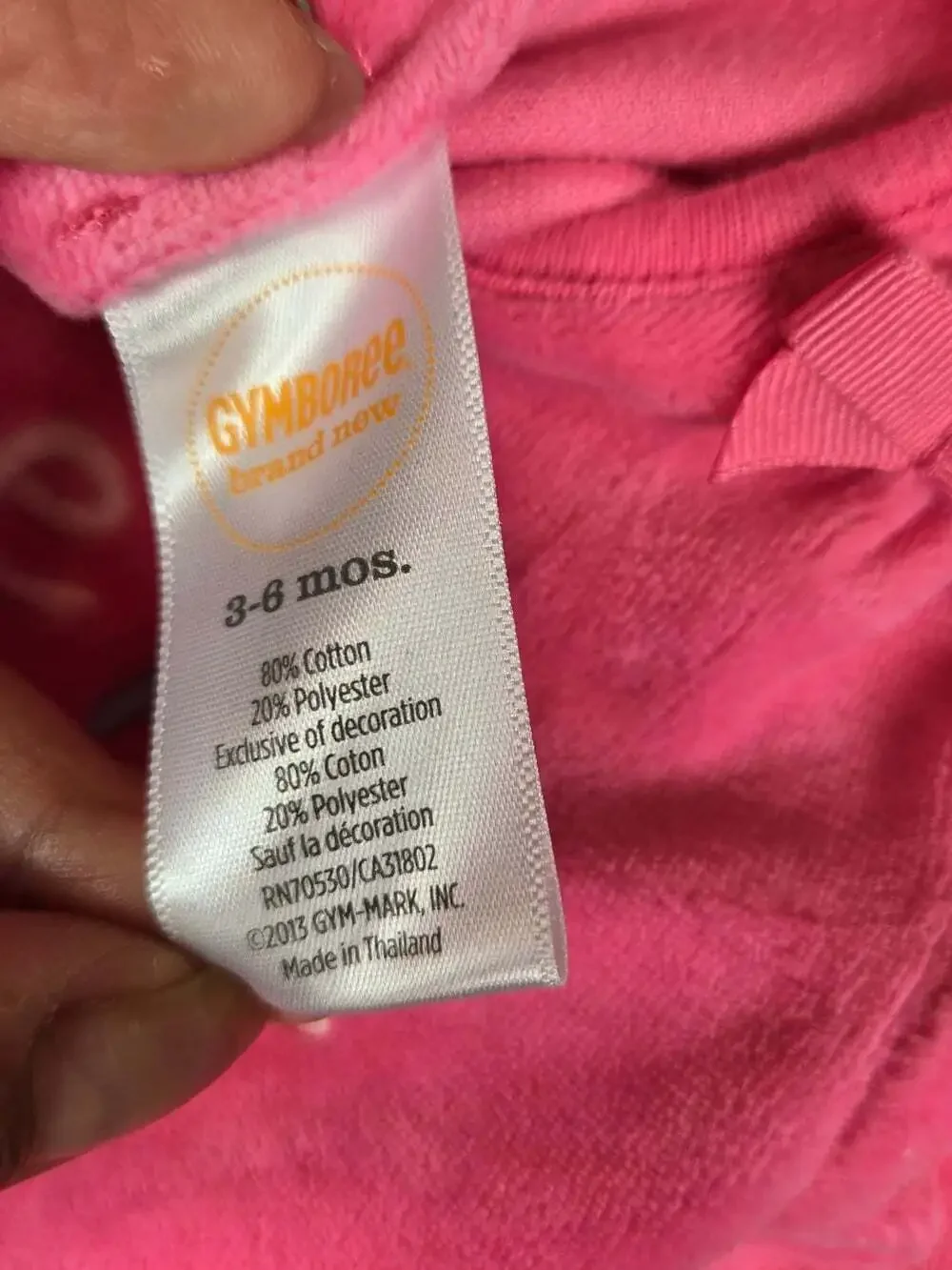 Gymboree Cupcake Cutie 2013 Baby Girl Pink Velour Romper 3-6M Vintage
